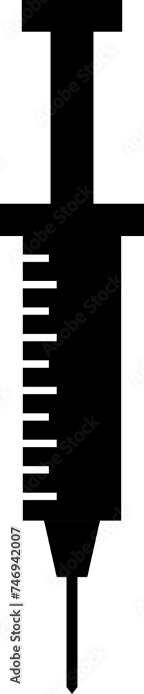 Isolated syringe icon in b&w color. Isolated syringe icon in b&w color.