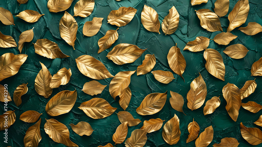 green golden leaves background green golden leaves background