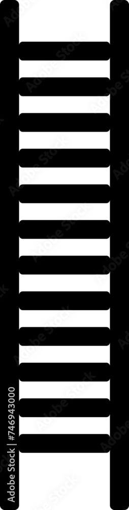 B&W ladder icon in flat style. B&W ladder icon in flat style.