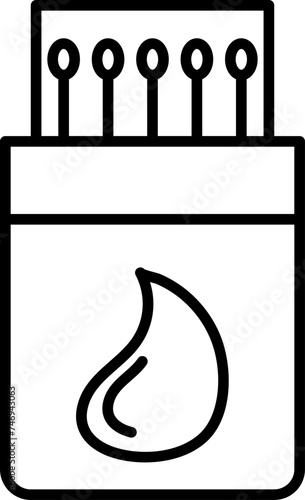 Isolated icon of matchbox.