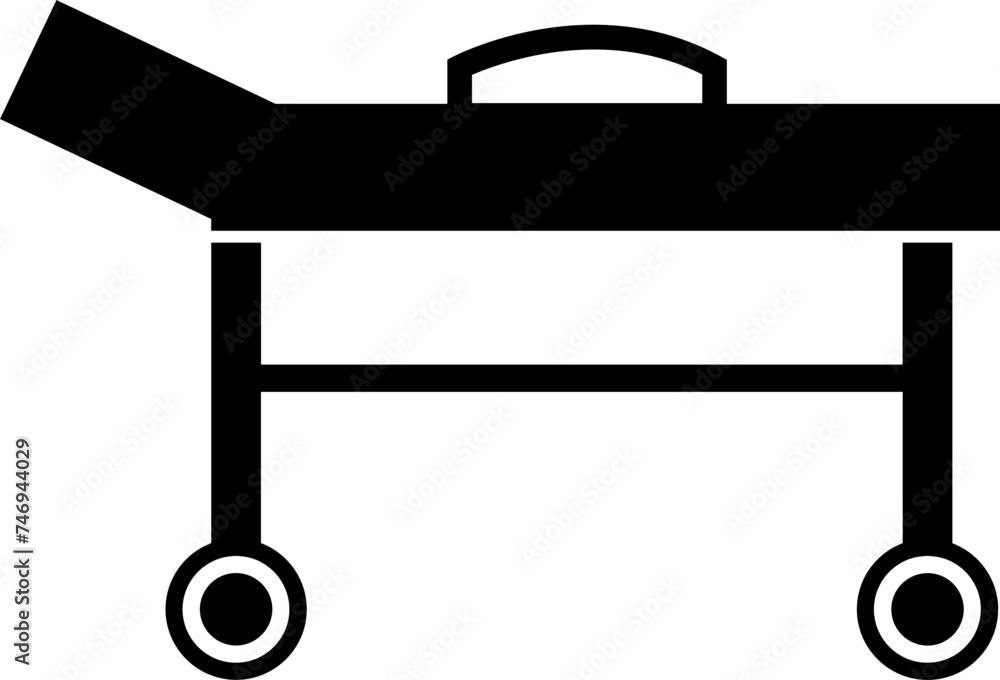 Blank stretcher in black color. Blank stretcher in black color.
