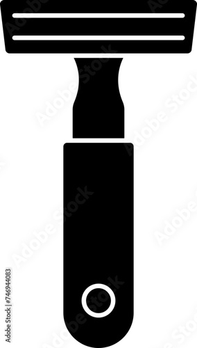 Isolated b&w razor.
