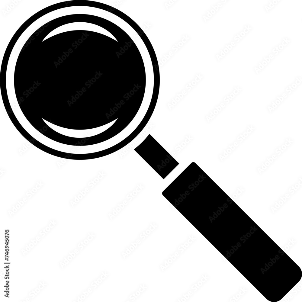 Isolated icon of magnify glass icon. Isolated icon of magnify glass icon.
