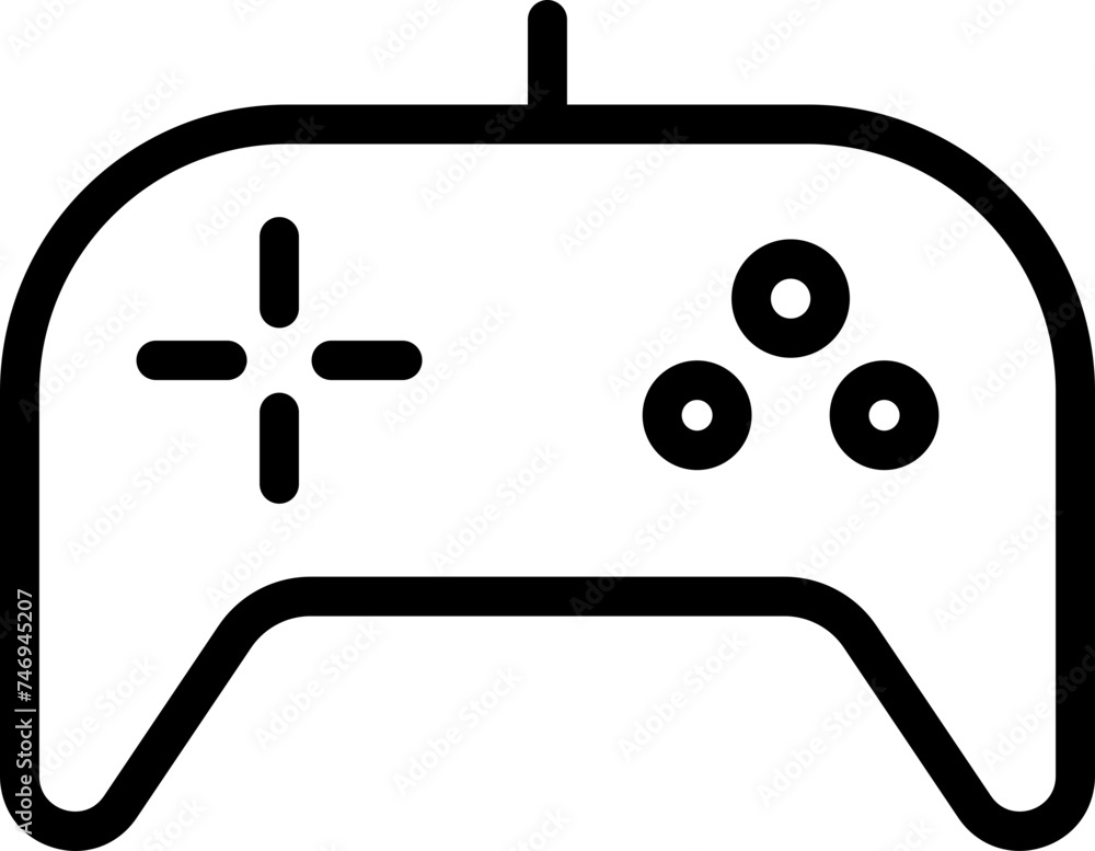 Joystick or gamepad icon in line art. Joystick or gamepad icon in line art.