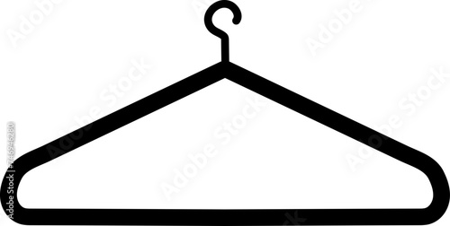 Hanger in black color. Glyph icon or symbol.