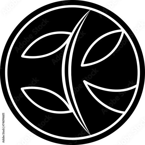 Isolated b&w Eckankar icon in flat style.