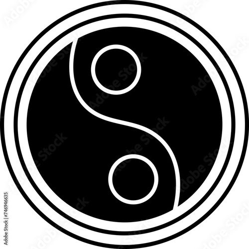 Isolated taoism icon in flat style.