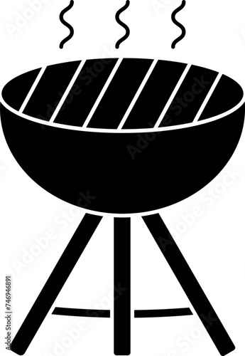 Grill glyph icon in flat style.