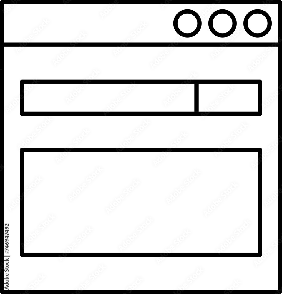 Web browser or search engine icon in flat style