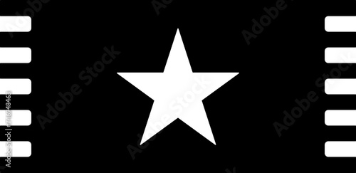 Glyph illustration of ticket icon or symbol.