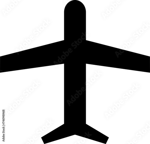 illustration of airplane icon or symbol.