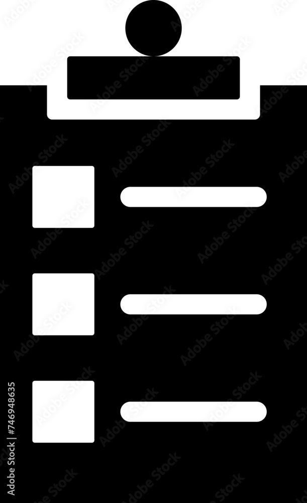 Illustration of clipboard glyph icon. Illustration of clipboard glyph icon.