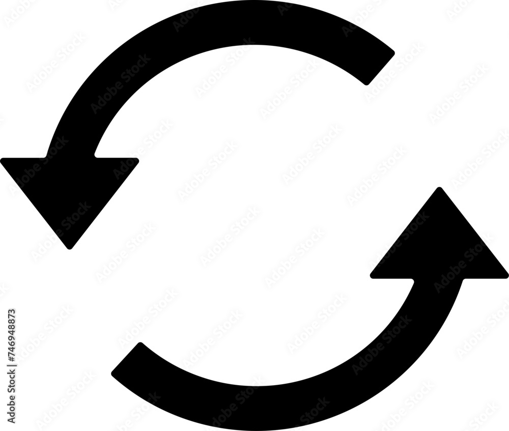Illustration of refresh glyph icon. Illustration of refresh glyph icon.