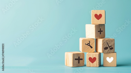 wood blocks with word help