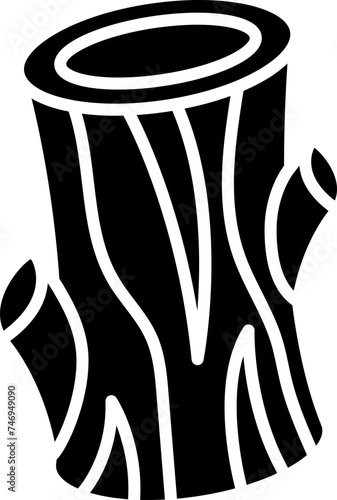 Wooden log glyph icon.