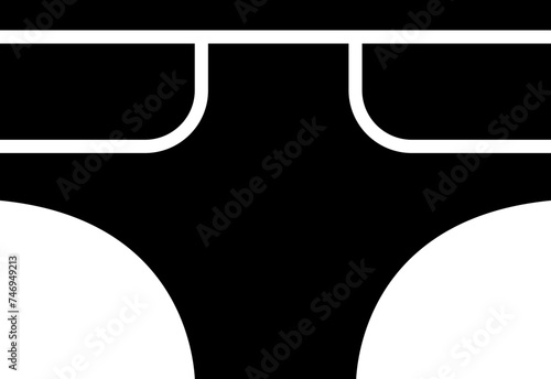 Illustration of diaper icon or symbol.