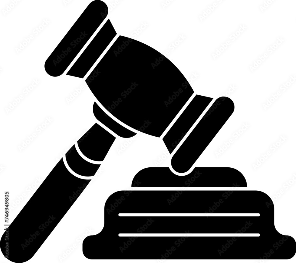 Illustration of auction icon in flat style. Illustration of auction icon in flat style.