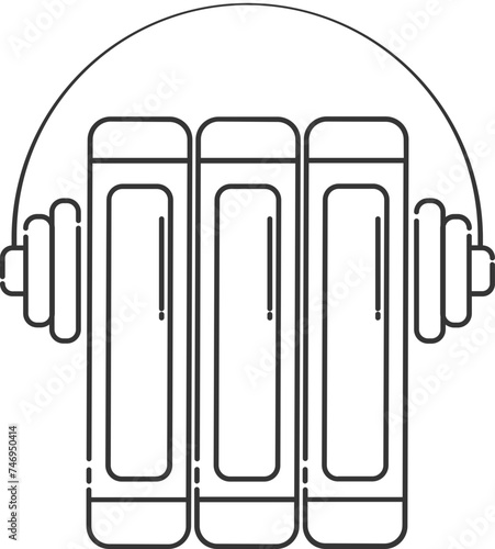 Vector illustration of audio book icon.