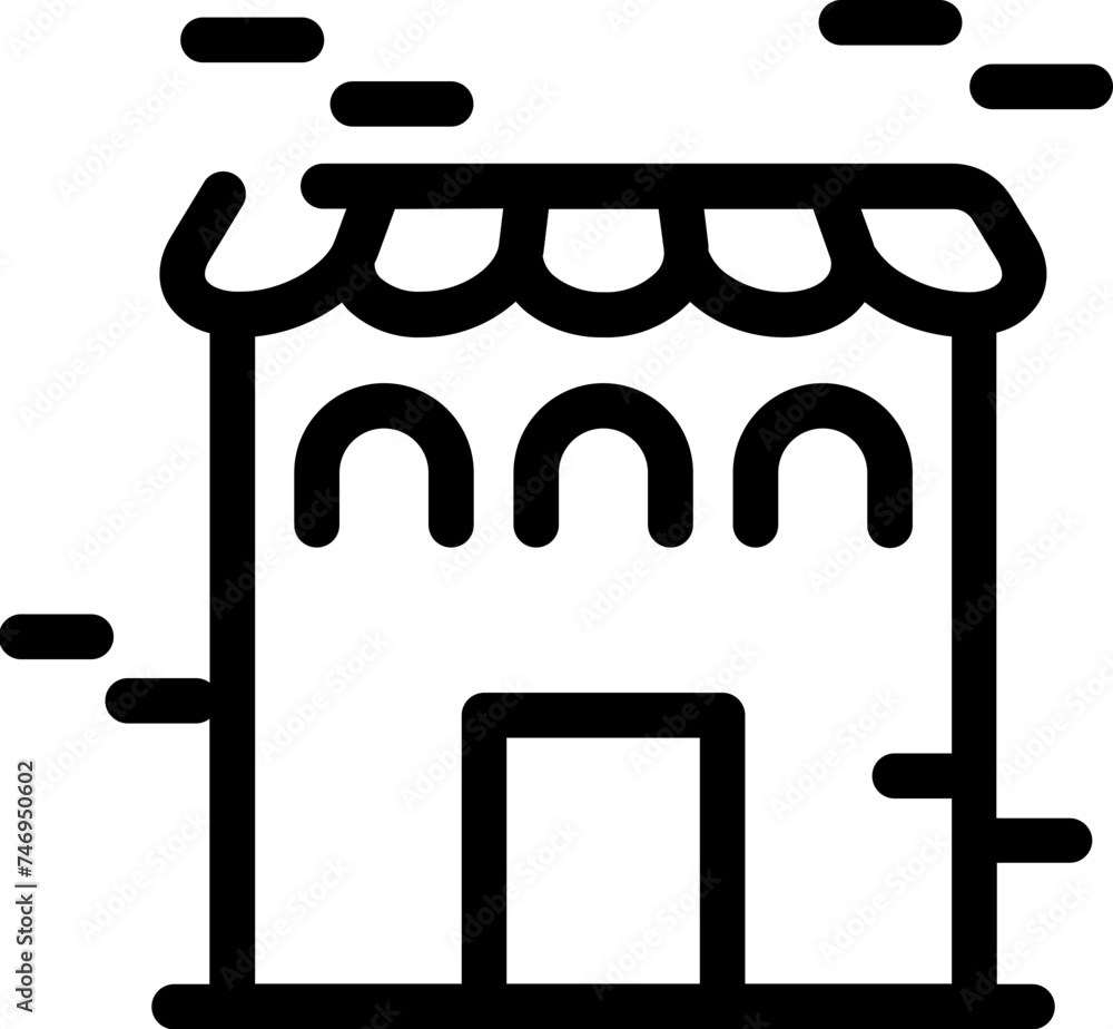 Shopping store glyph icon or symbol.