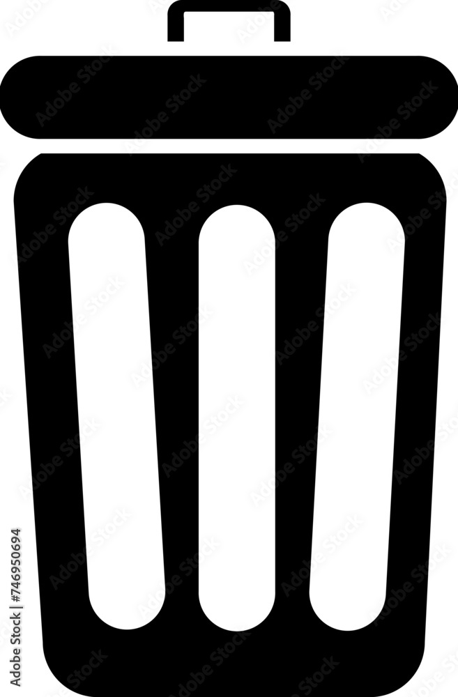 Garbage flat icon in B&W color. Garbage flat icon in B&W color.