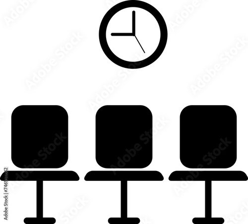 Illustration of waiting glyph icon.