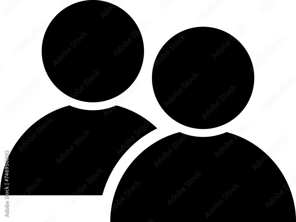 Business people icon in glyph style. Business people icon in glyph style.
