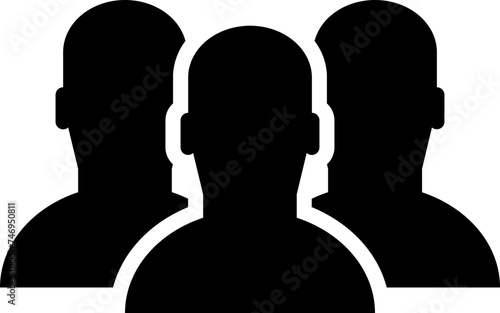 Flat team or group of people icon.