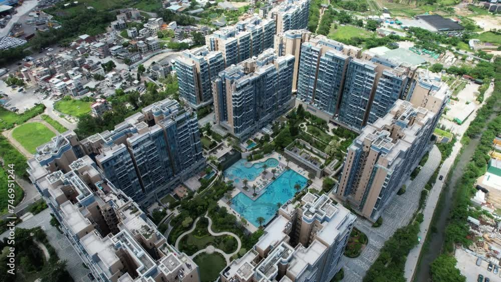 Vidéo Stock The residential development project in the Northern