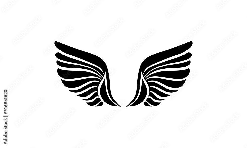 Obraz premium wing's of eagle logo vector 