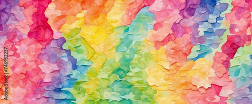 watercolor abstract background shows alluring and enchanting rainbow colors