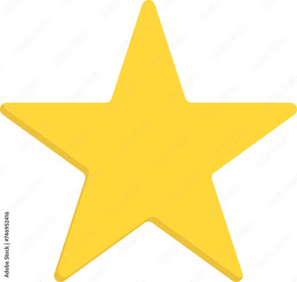 Illustration of star icon in yellow color. Illustration of star icon in yellow color.