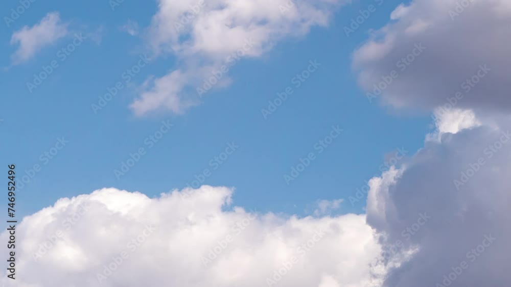 Time lapse of cumulus clouds on turquoise sky shot close up Time lapse of cumulus clouds on turquoise sky shot close up
