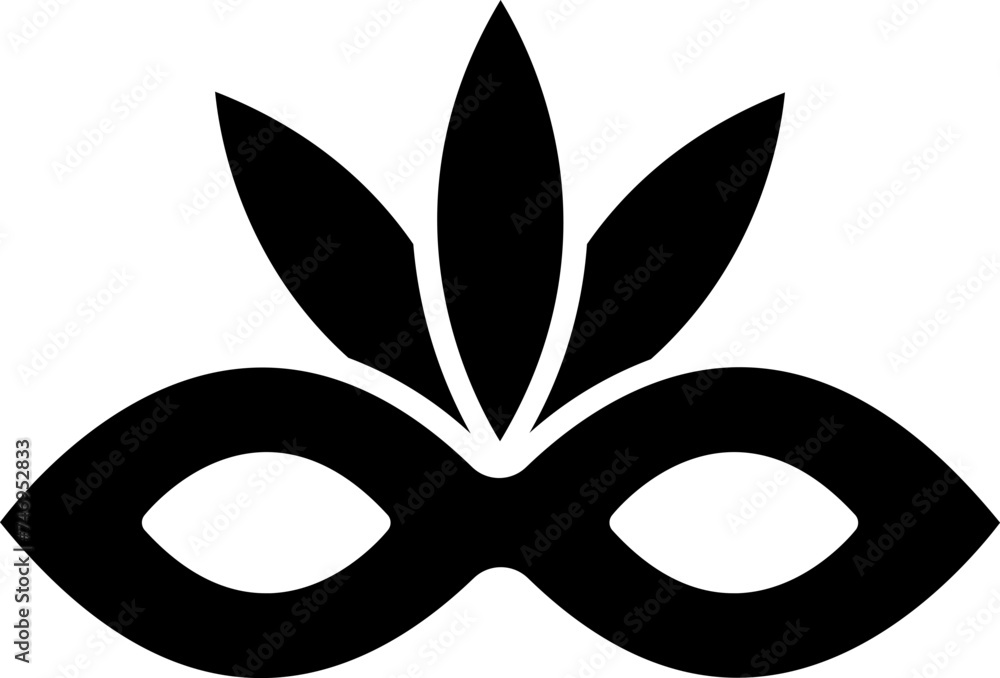 Obraz premium Masquerade icon in flat style.