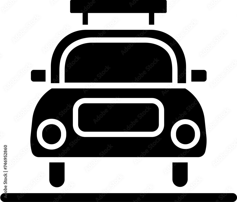 Isolated taxi icon in flat style. Isolated taxi icon in flat style.