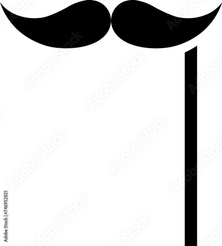 Mustache party prop icon or symbol.