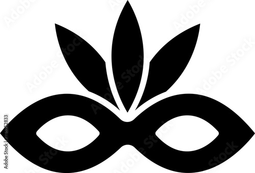 Masquerade icon in flat style.