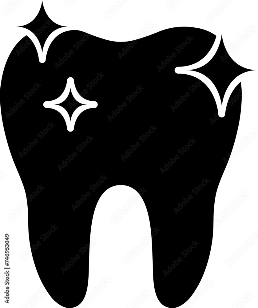 Shiny teeth icon in flat style. Shiny teeth icon in flat style.