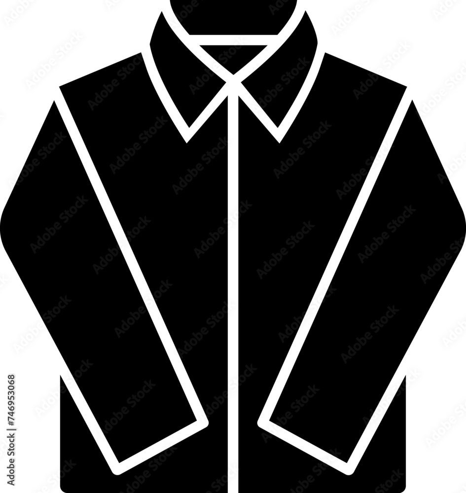 Fold sleeve shirt glyph icon or symbol. Fold sleeve shirt glyph icon or symbol.