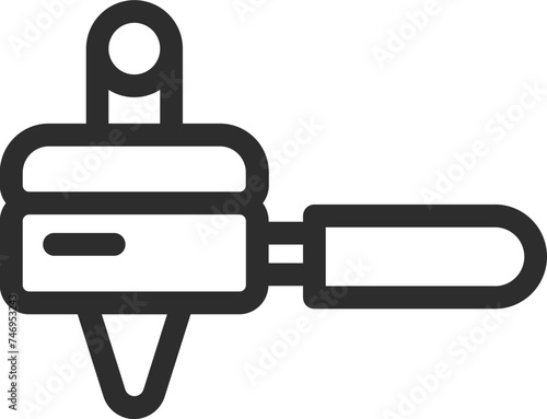Portafilter icon or symbol in line art.