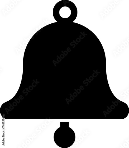 Bell icon in black color.