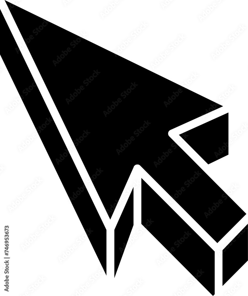 Isolated cursor icon in flat style. Isolated cursor icon in flat style.