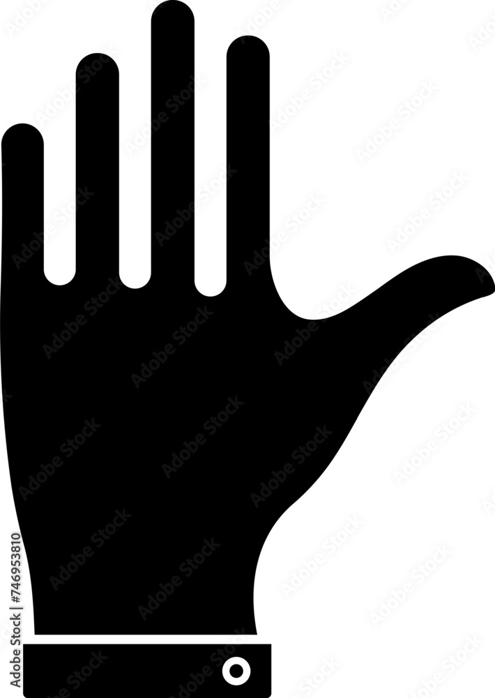 Fototapeta premium Isolated hand glove icon or symbol.
