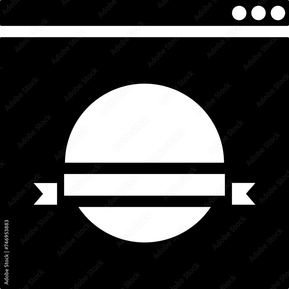 Web Sticker icon or symbol in b&w color. Web Sticker icon or symbol in b&w color.