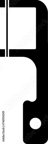 Glyph icon or symbol dental pick.
