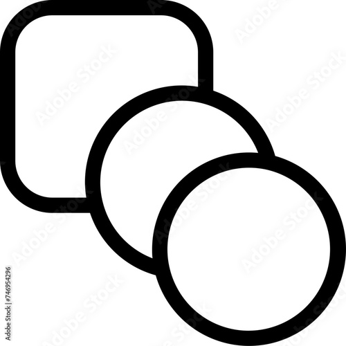 Blend graphic design concept icon in line art.