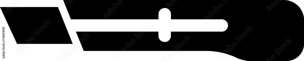 Fototapeta premium Isolated cutter icon in glyph style.