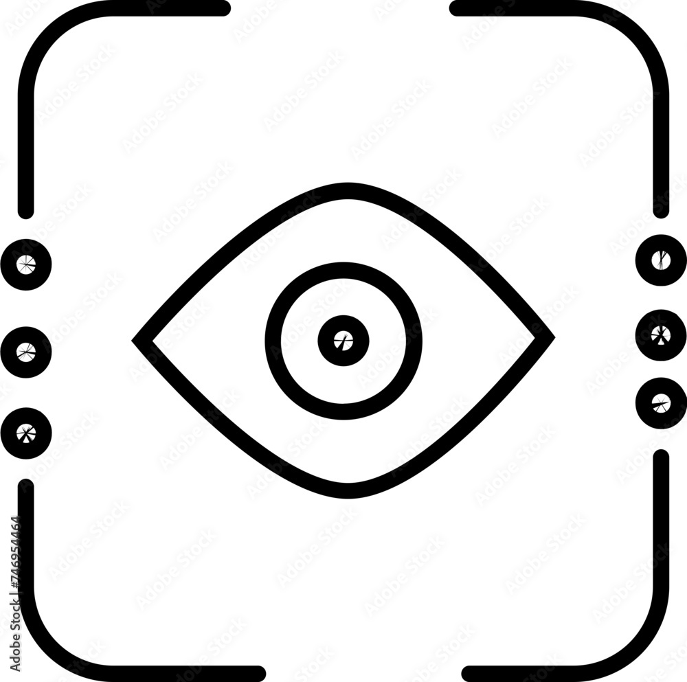 Vector illustration of focus view in line art. Vector illustration of focus view in line art.