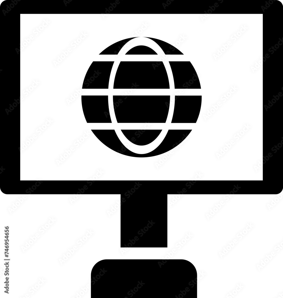 Internet connection in desktop icon. Internet connection in desktop icon.