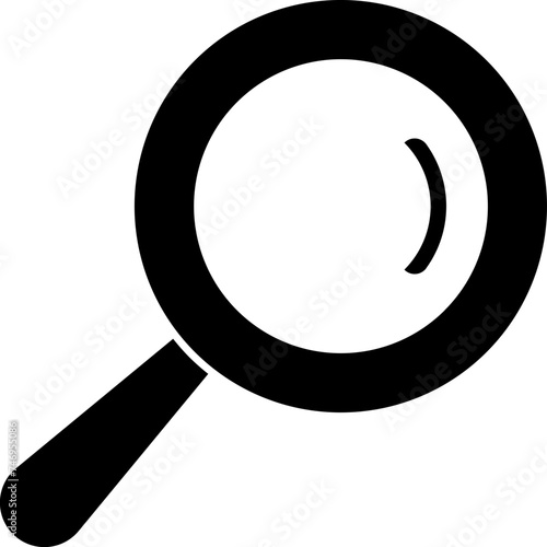 Magnifying loupe icon or symbol.