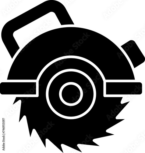 Illustration of miter saw icon.